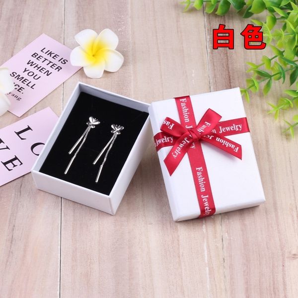 

u67 necklace earrings packing butterfly bowknot ribbon boxes jewelry packaging boxes jewelry made to order, Black;white