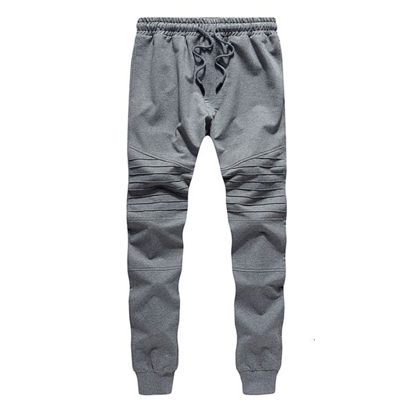

new men joggers male trousers casual pants sweatpants jogger grey casual elastic cotton gyms fitness workout pant, Black