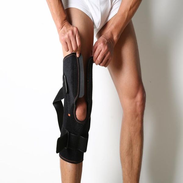 

elbow & knee pads chaoba 1pcs hiking cycling support protector with removeble aluminum plate 4 straps for mountaineering joint restore, Black;gray