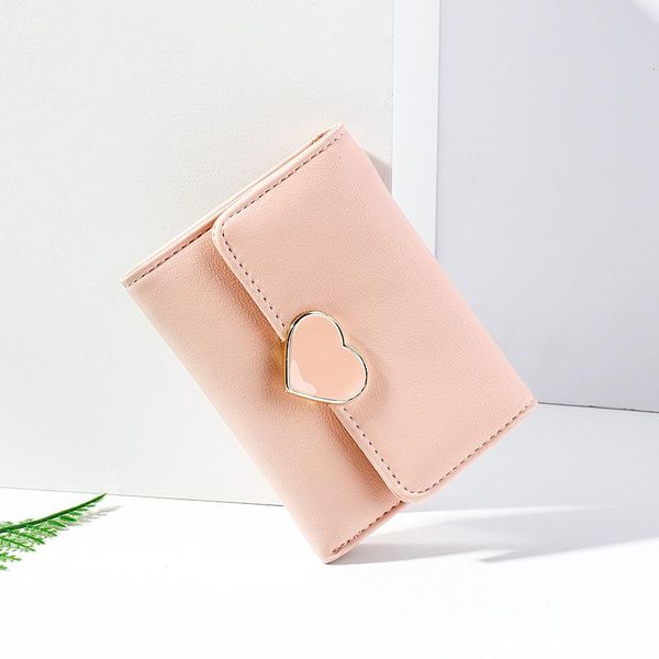 

wallets zipper coin purse female fashion love card package three fold short wallet multi-function ladies, Red;black