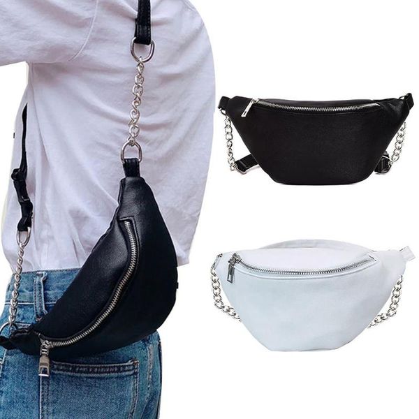

women faux leather crossbody chest pouch waist fanny pack travel hip bum bag bags