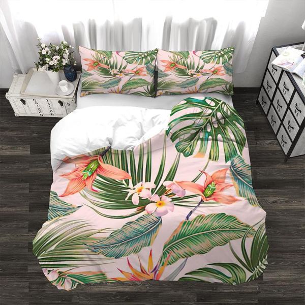 

bedding sets lotus lily art design 3pcs duvet cover set floral style durable comforter 3d print quilt customizable