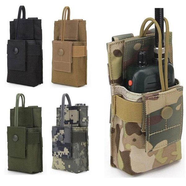 

outdoor bags tactical walkie pouch 1000d army military radio talkie holder molle bag climbing hunting mag accessories pack