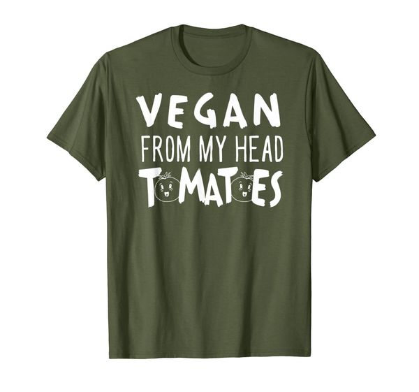 

Vegan From My Head Tomatoes T Shirt for Men Women Vegetarian, Mainly pictures