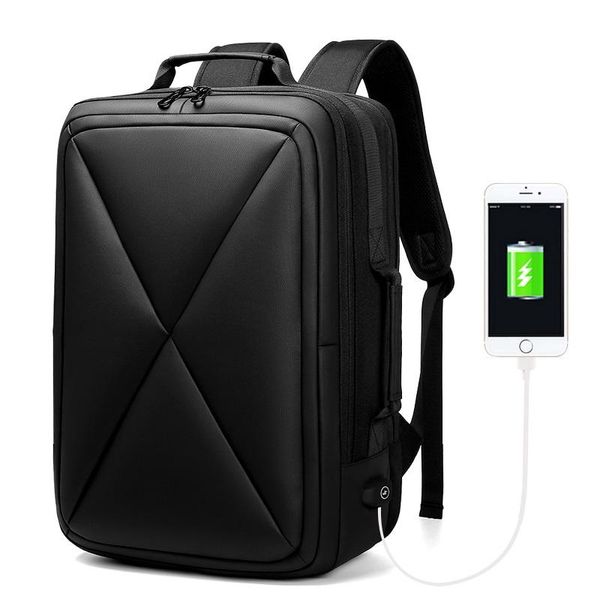 

backpack male 15.6 inch portable business men's water repellent large capacity with usb charging travel