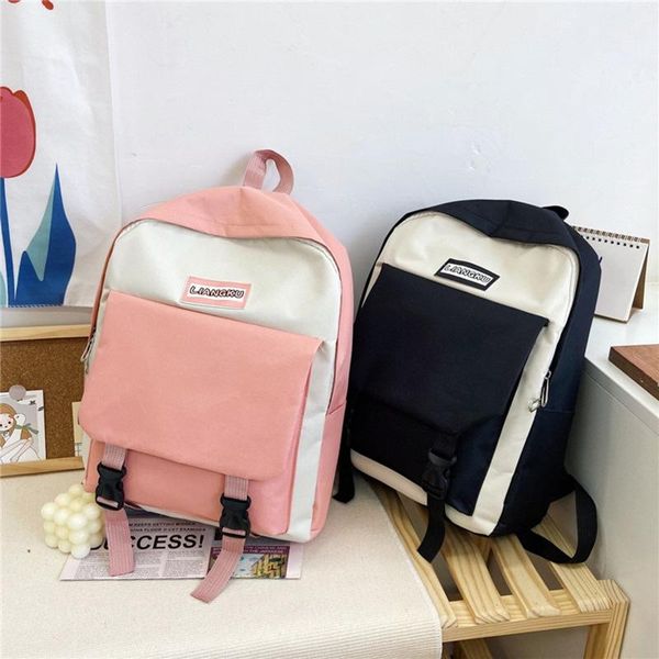 

backpack 2021 women waterproof canvas travel female school bag for teenagers girl shoulder bagpack rucksack