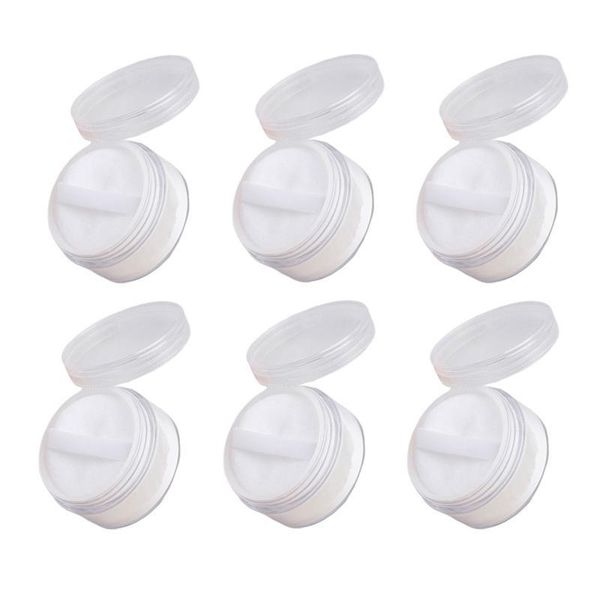 

storage bottles & jars 6 pcs mini loose powder boxes portable travel cosmetics bottle with puff