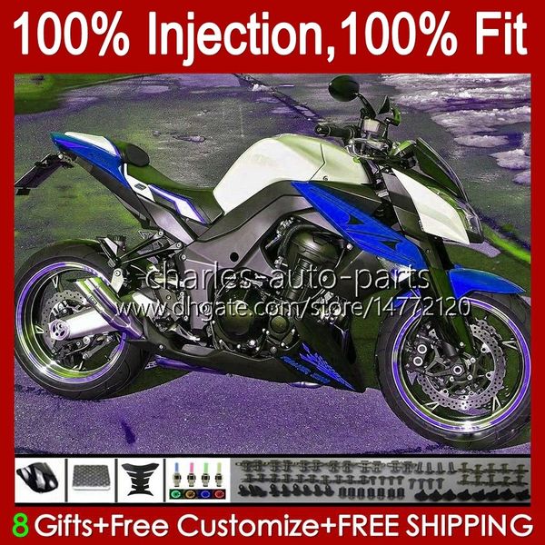 Carene per stampi ad iniezione per KAWASAKI NINJA Z-1000 Z 1000 R 2010-2013 Anni Bodys 15No.6 Z-1000R Z1000 10 11 12 13 Z1000R 2010 2011 2012 2013 OEM Carrozzeria blu argenteo