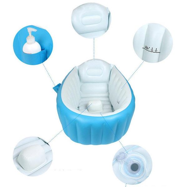 

bathing tubs & seats baby inflatable bathtub pvc thick portable bath tub for kid toddler born skd88