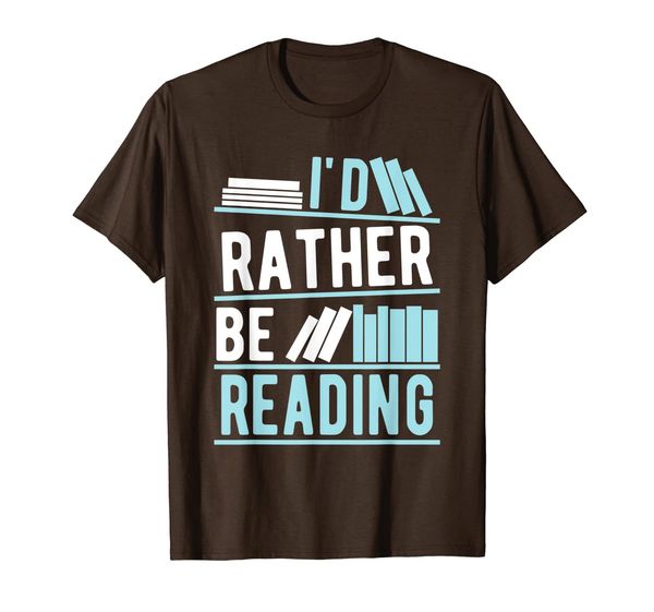 

i'd rather be reading t-shirt, White;black