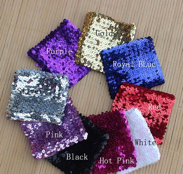 

fingerless gloves stretch sequins fabric hand cuff # cuf17002, Blue;gray