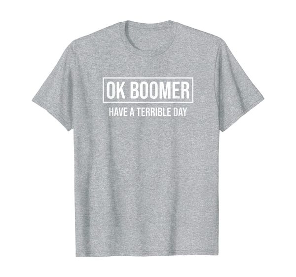 

ok boomer millenial t-shirt, White;black