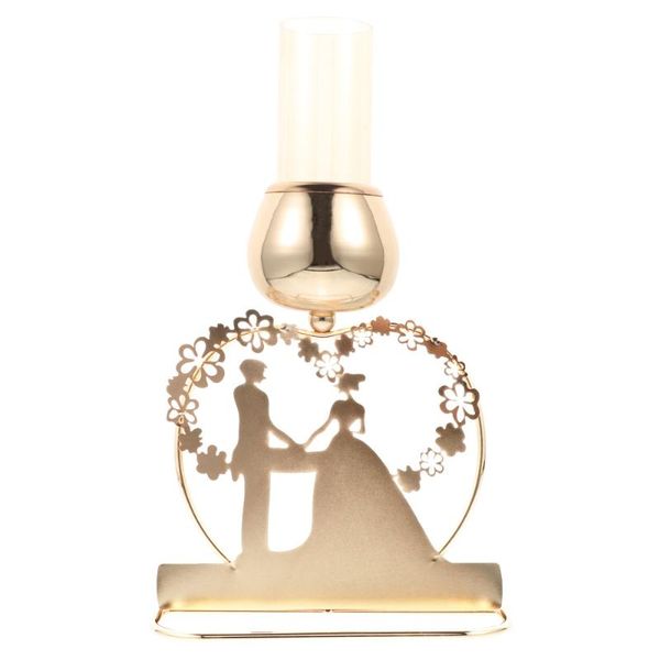 

candles 1pc couple wedding decorative candle stand deskhousehold decor (golden)
