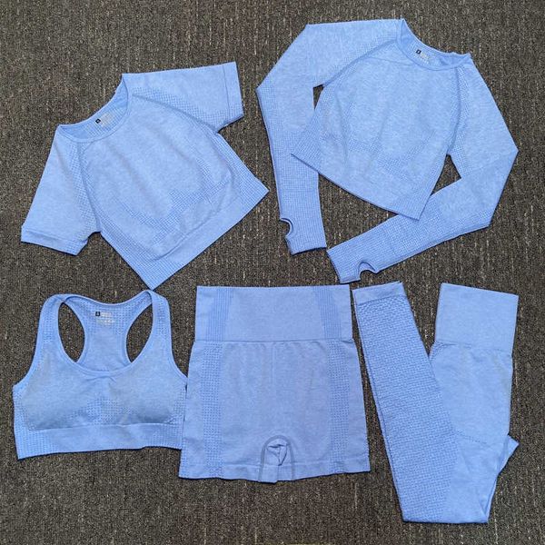 

long tight short suit be women yoga sports sleeve vest s five piece set, Black;white