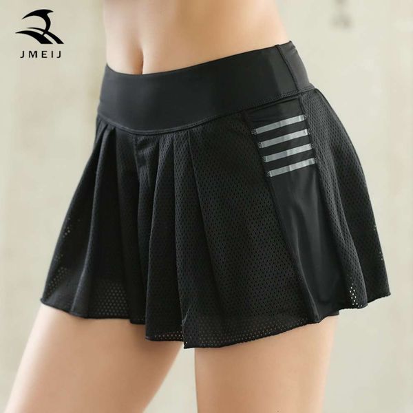 

summer dress fake two-piece breathable stretch yoga pants running speed dry anti gloss trouser skirt yoga shorts, Gray