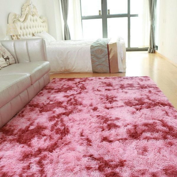 

carpets area rug rectangle washable tie-dye european longparlor plush bedroom soft carpet bay window bedside mat color living room