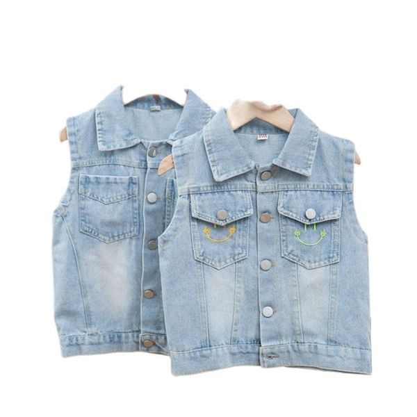 

boys and girls spring autumn denim vest children's jacket middle small p4265 210622, Camo