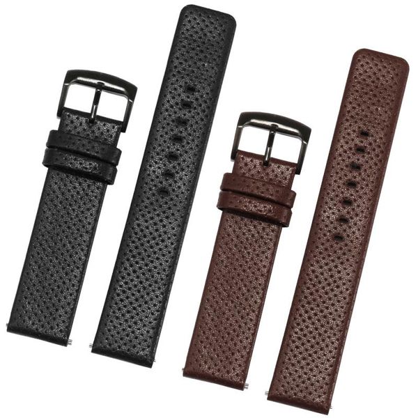 

watch bands stoma genuine leather wristband quick release strap 20mm 22mm black brown male's and female's accessories