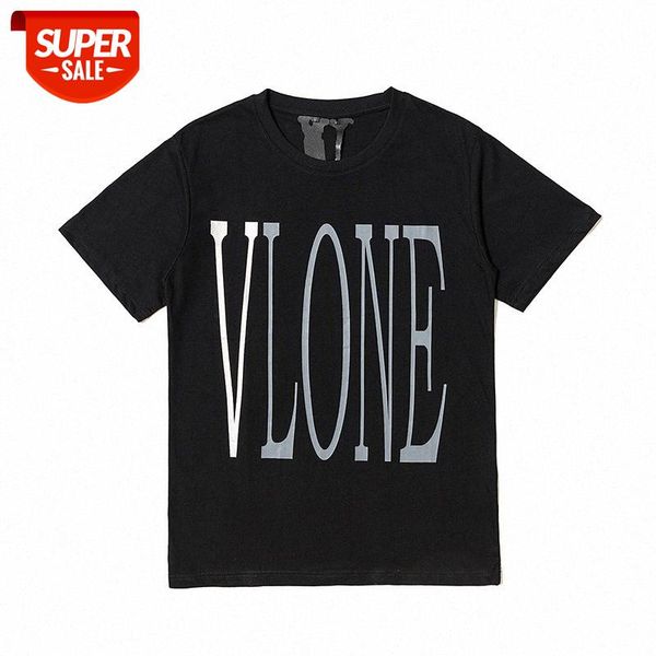 

summer double-sided reflective printing logo letter big v short-sleeved t-shirt men and women couples european version loose #mh6b, White;black