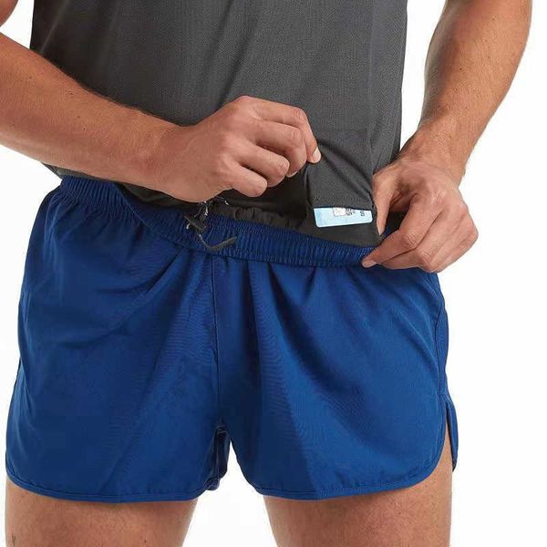 

2021 new sports shorts men's leisure outdoor running fitness slits with lining pants in summer streetwear summer underpants, White;black