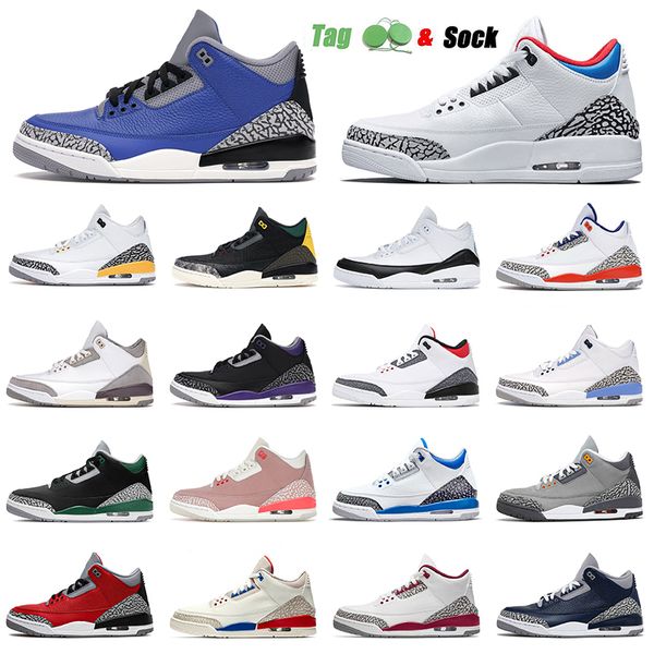 

jumpman iii basketball shoes blue cement seoul unc fire red rust pink court purple mocha cool grey mens sports trainers sneakers, White;red