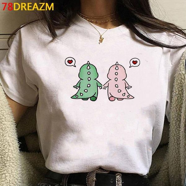 

dinosaur t shirt women white streetwear aesthetic harajuku kawaii