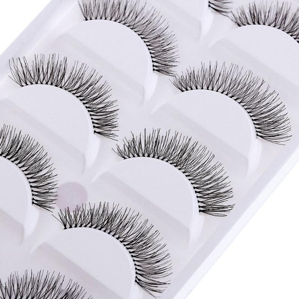 

false eyelashes 5 pairs makeup thick natural long black eye lashes extension handmade