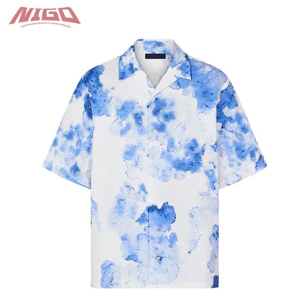 

men's casual shirts nigo l 21ss short sleeve shirt tee #nigo656, White;black