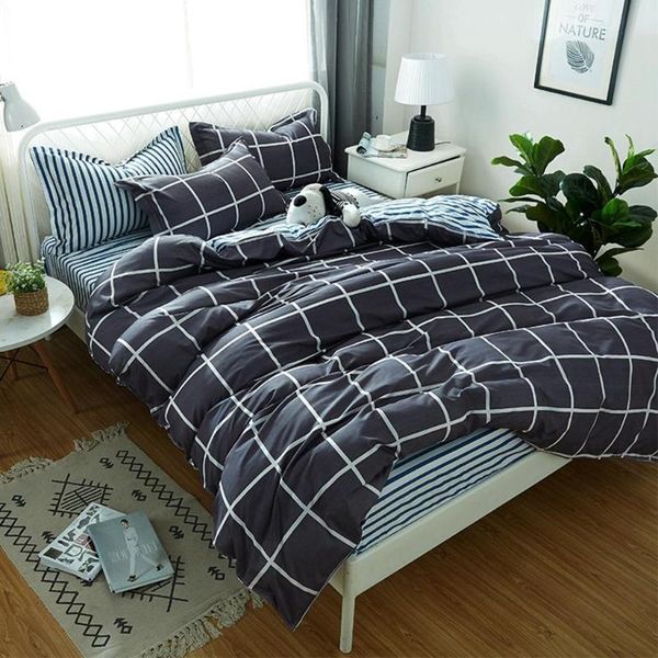 

bedding sets nordic style printed aloe cotton duvet cover pillow case bed sheet soft breathable single double king  set oceania