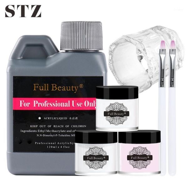 

nail acrylic powder liquid set crystal clear carving art uv gel builder extension poly manicure kit polymer tip tools #15731