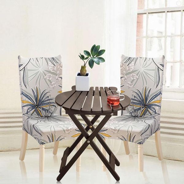 

chair covers 15 colors flower printed spandex stretch dining cover restaurant for christmas wedding banquet el covering