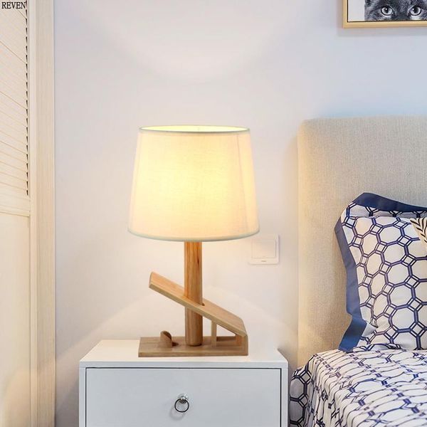 

table lamps modern wood led light bedroom bedside lamp reading desk living room restaurant learning lighting