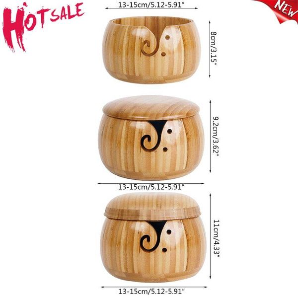 

wooden yarn bowl for knitting crochet storage holder srolling other arts and crafts