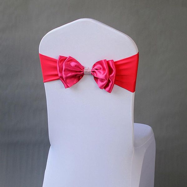 

10pcs/pack cute adjustable bow tie ribbon bands decorative accessory banquet seat decoration sashes for wedding chair sashes