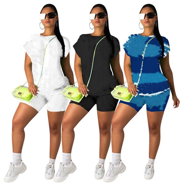 

women tracksuits summer jogger suits two pieces set short sleeve t-shirts+shorts pants 2pcs sets plus size 2xl outfits casual letter sportsw, Gray
