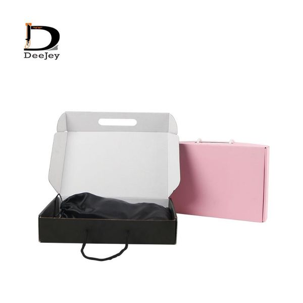 

gift wrap custom cosmetic paper box packaging hair wig luxury with handle