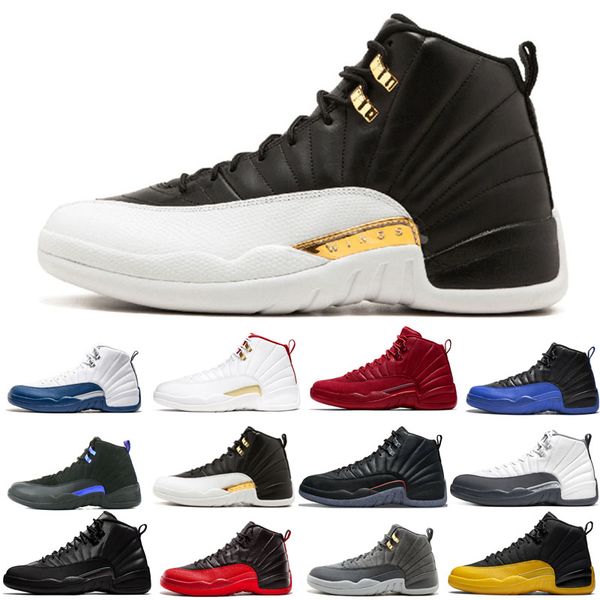 

2022 12s 12 basketball shoes jumpman men black bulls dark grey fiba flu game french blue indigo michigan reverse taxi twist utility wings si