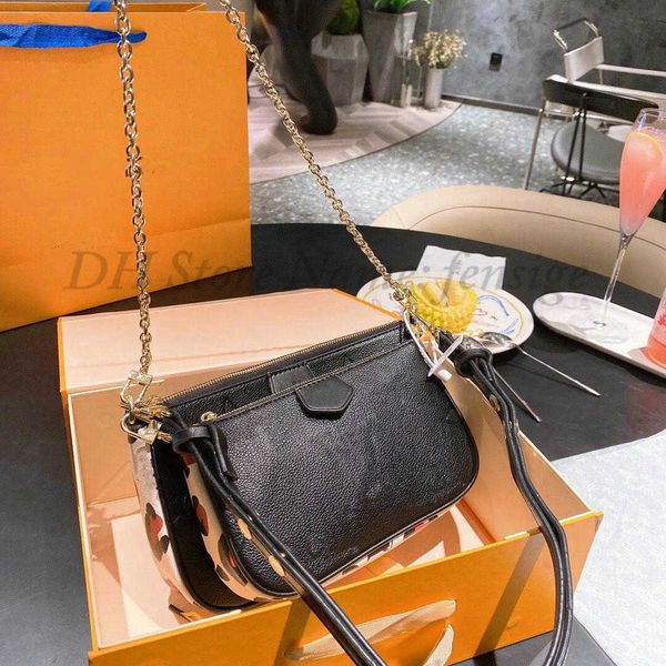 

leopard print multi pochette accessoires 3pcs round coin purse bag 2021ss wild at heart capsule giant canvas leather mini 3 pochettes