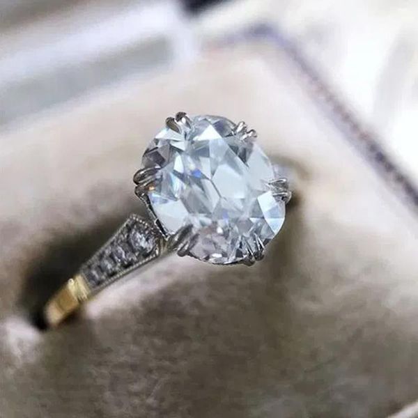 

wedding rings huitan simple stylish cubic zirconia bride accessories fashion versatile women ring party jewelry drop, Slivery;golden