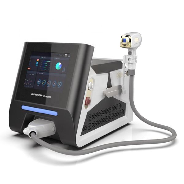 

arrival 755nm 808nm 1064nm diode laser permanent hair removal machine for professional beauty spa use, Black