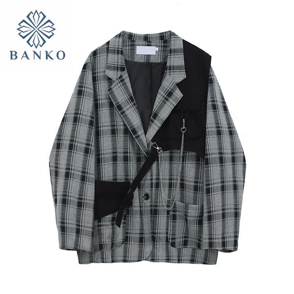 

women's suits & blazers 2021 autumn korean vintage plaid women casual oversized female suit jackets streetwear ladies outwear fashion c, White;black