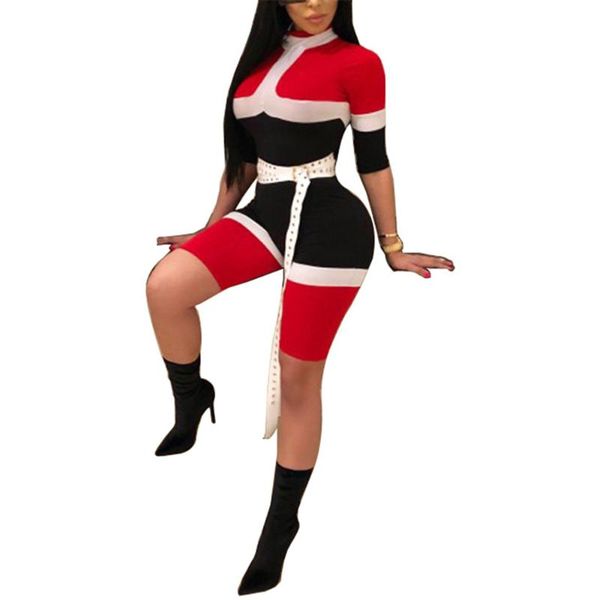

women's jumpsuits & rompers summer women bodycon jumpsuit shorts overalls striped playsuit club one piece outfit, Black;white