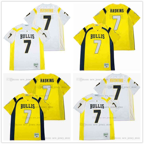 

movie dwayne haskins #7 yellow high school jersey custom diy design stitched college football jerseys, Black