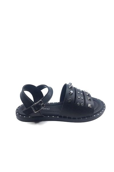 

silver gemstone black female sandals 582 - 36