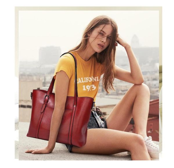 

fashion women's bag shoulder messenger oil wax leather ladies handbag tote crossbody bags for women yc005 outdoor