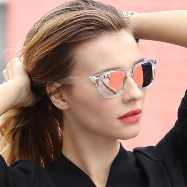 

sunglasses long keeper women polarized uv400 men night vision transparent frame eyewear male mirror reflective sun glasses, White;black