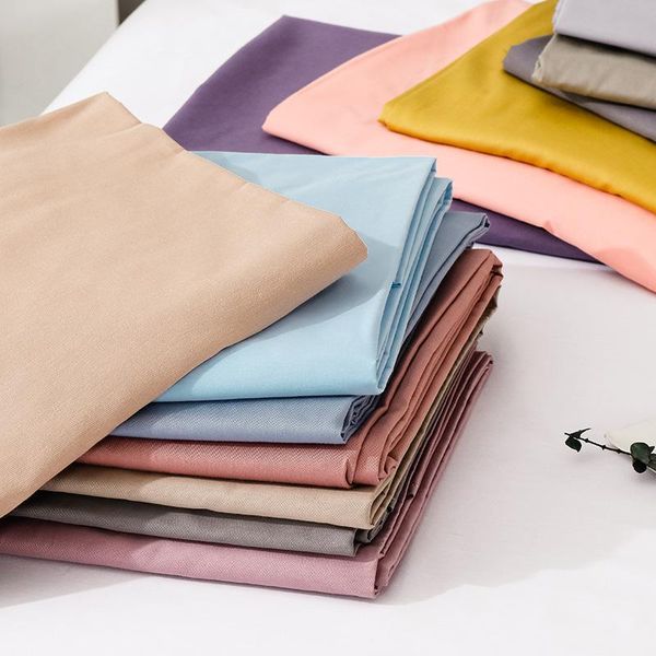 

sheets & sets solid color print bed sheet flat king queen twin full sizes pure cotton spread bedding cover quilting