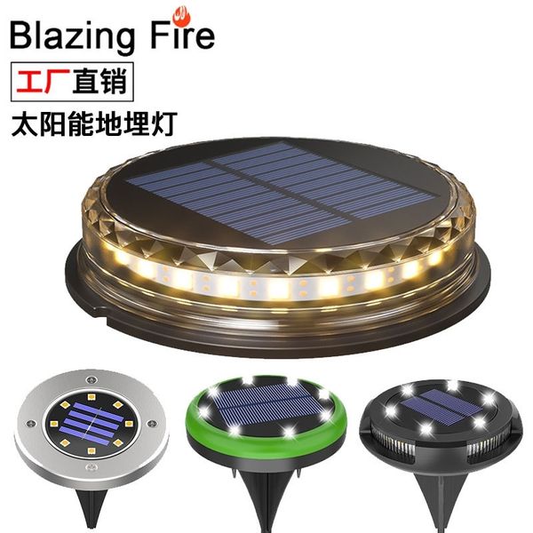 

led solar buried outdoor ground lawn courtyard garden colorful lamp waterproof