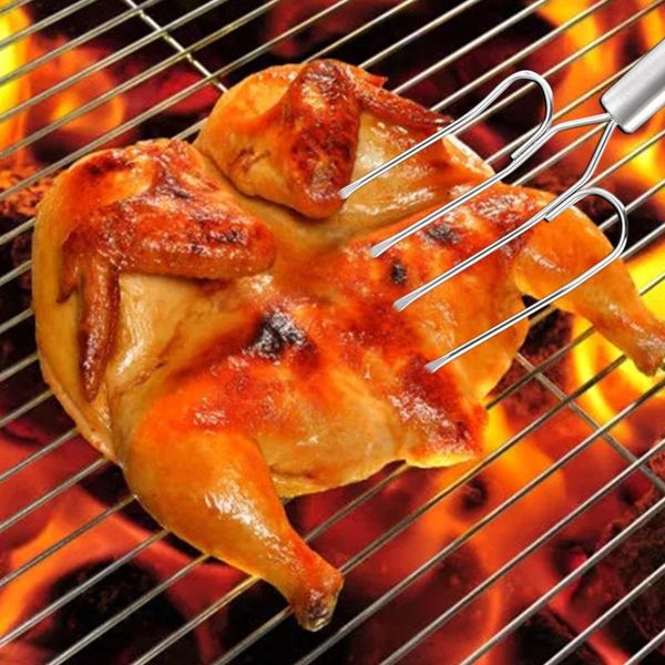 

forks stainless steel turkey dishwasher endurance roast lifters long handles strong grip safe utensilios de cocina drop