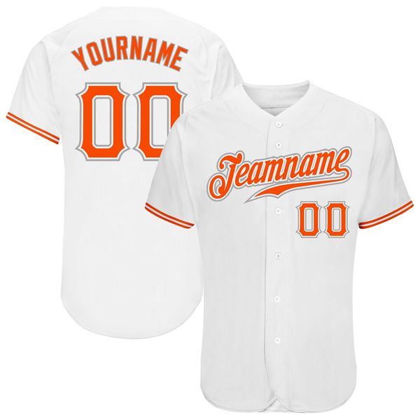 

custom white orange-gray authentic baseball jersey, Blue;black